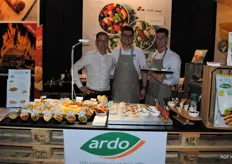 Mark Monden, Jan Jochems en Martijn Schellingerhout van Ardo, zij lieten alle producten en hun toepassingen proeven aan de gasten.